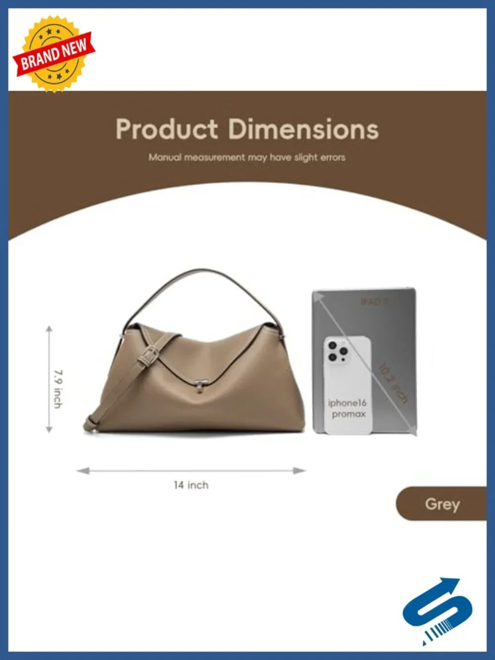 Leather Crossbody Bag Satchel with Multiple Compartments for Travel